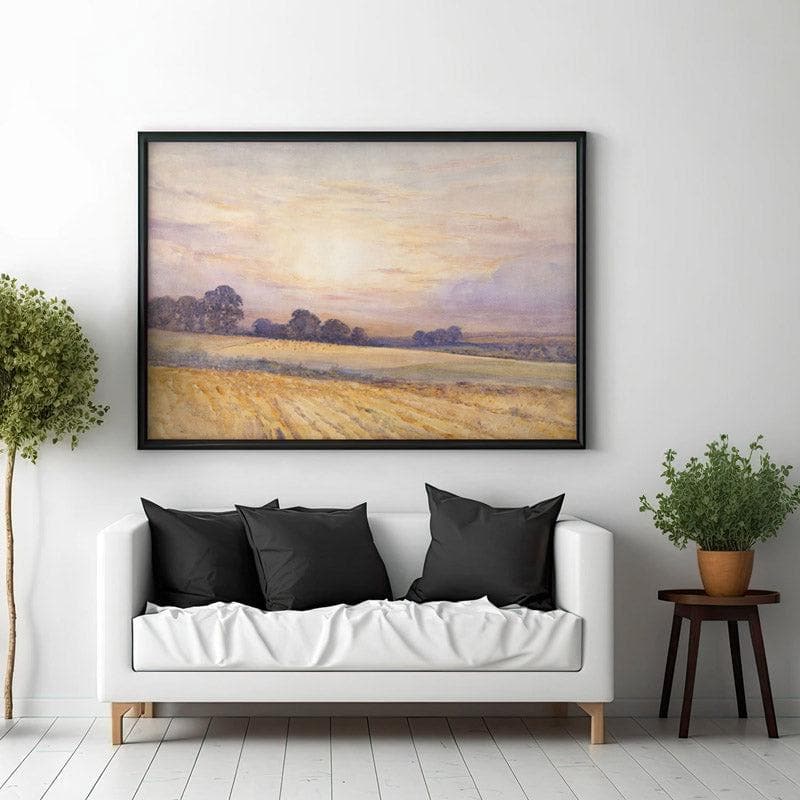 Wall Art & Paintings - Sunset Serenity Landscape Wall Painting - Black Frame