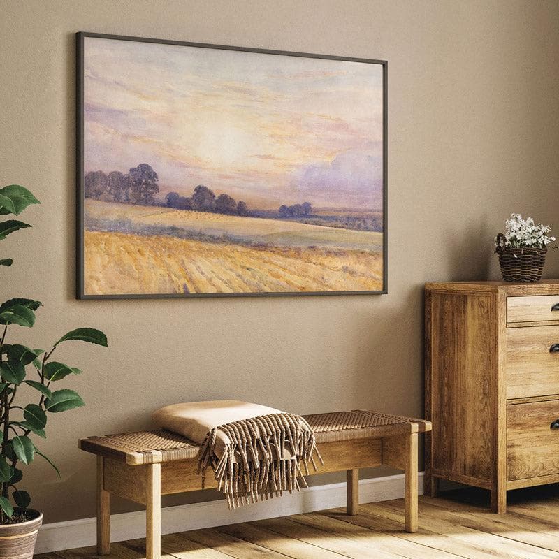 Wall Art & Paintings - Sunset Serenity Landscape Wall Painting - Black Frame