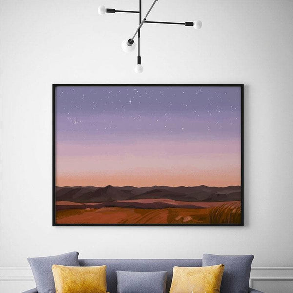 Wall Art & Paintings - Sunset Wall Painting - Black Frame