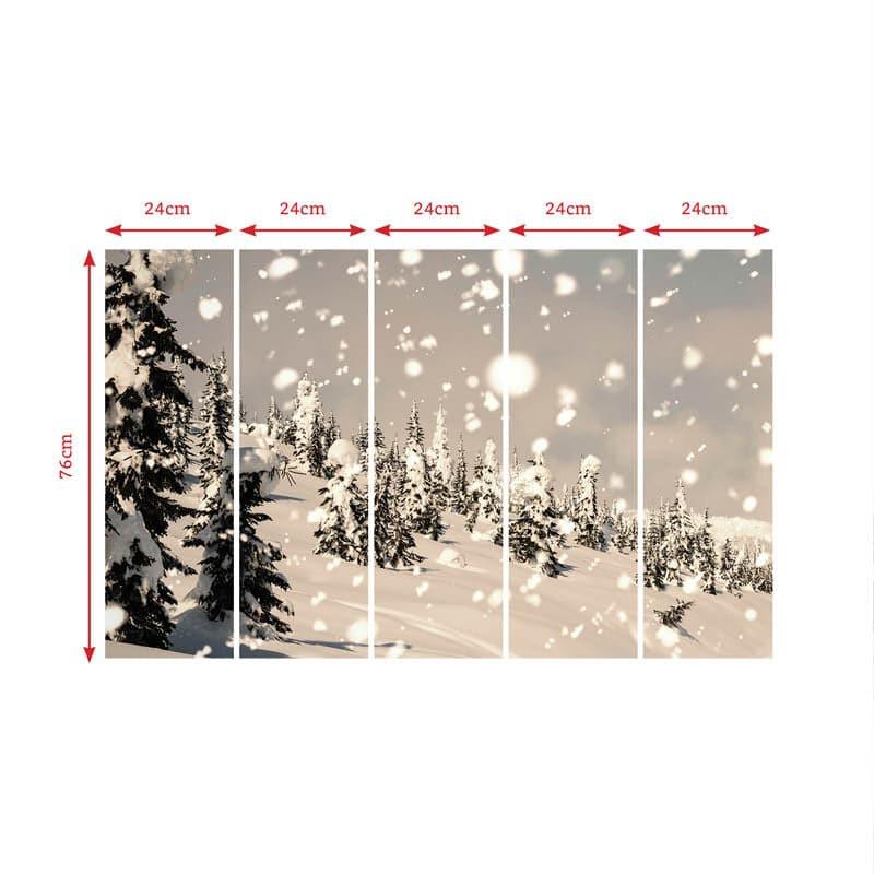 Buy Surreal Snowfall Wall Art - Set Of Five Wall Art & Paintings from Vaaree