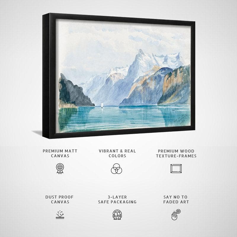 Wall Art & Paintings - Switzerland Symphony Wall Painting - Black Frame