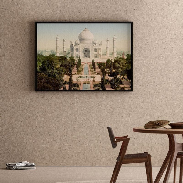 Wall Art & Paintings - Taj Mahal Grandeur Wall Painting - Black Frame