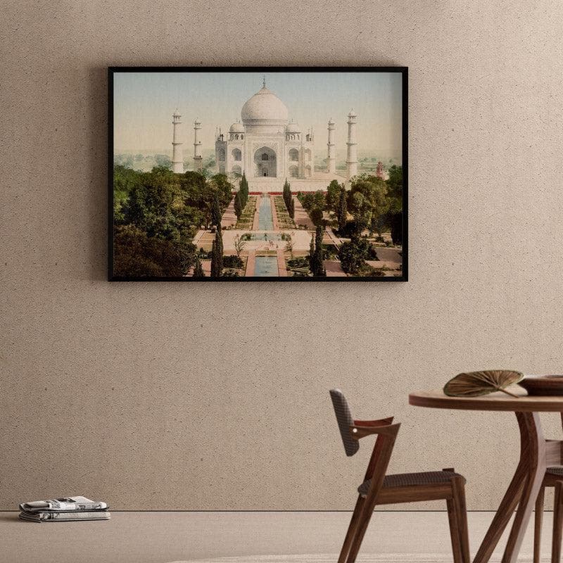 Buy Taj Mahal Grandeur Wall Painting - Black Frame Wall Art & Paintings from Vaaree