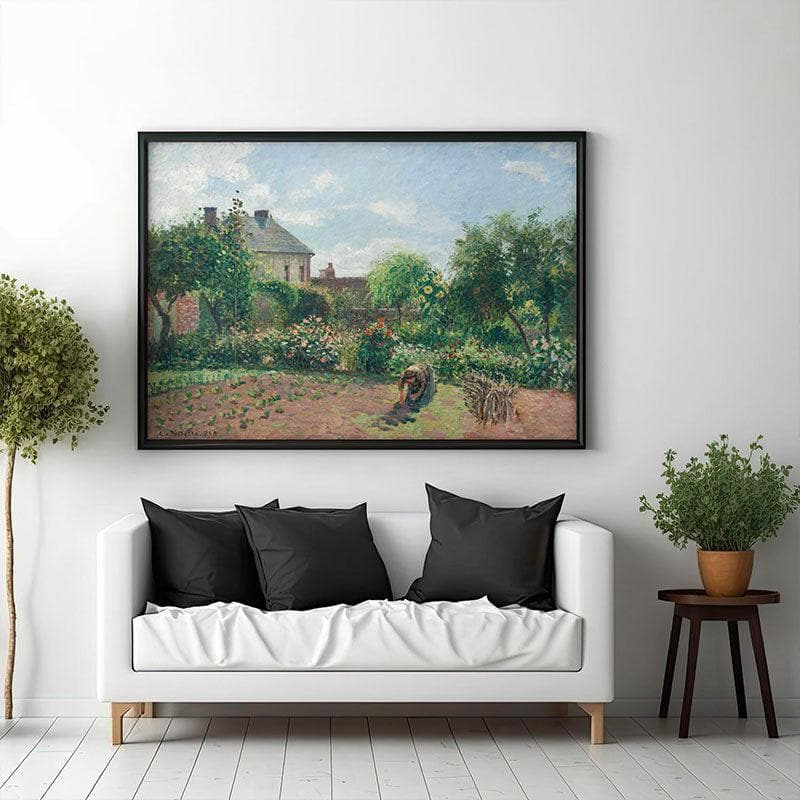 Wall Art & Paintings - The Artist's Garden At Eragny Wall Painting - Black Frame