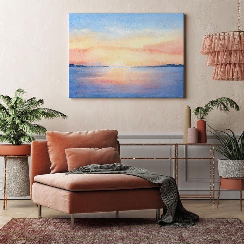 Buy The Beach & The Sunset Wall Painting - Gallery Wrap Wall Art & Paintings from Vaaree