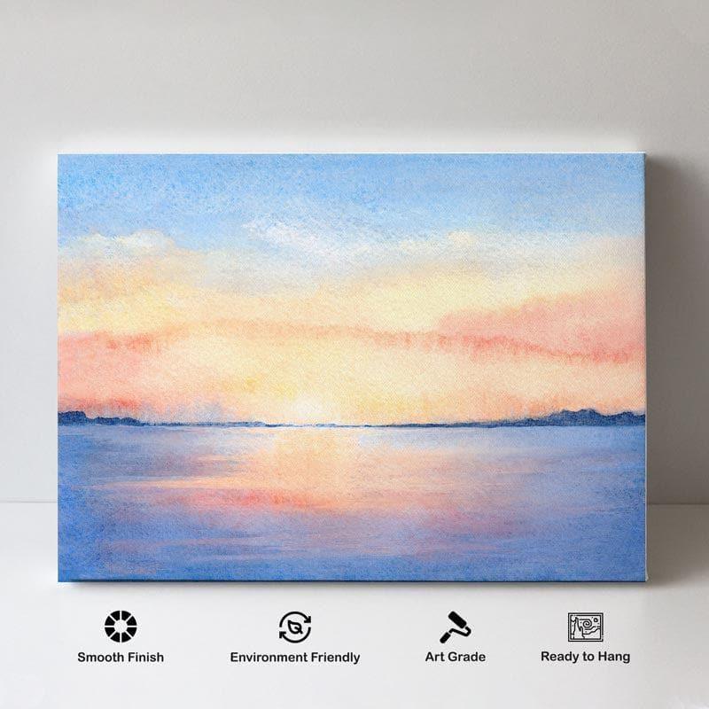 Wall Art & Paintings - The Beach & The Sunset Wall Painting - Gallery Wrap