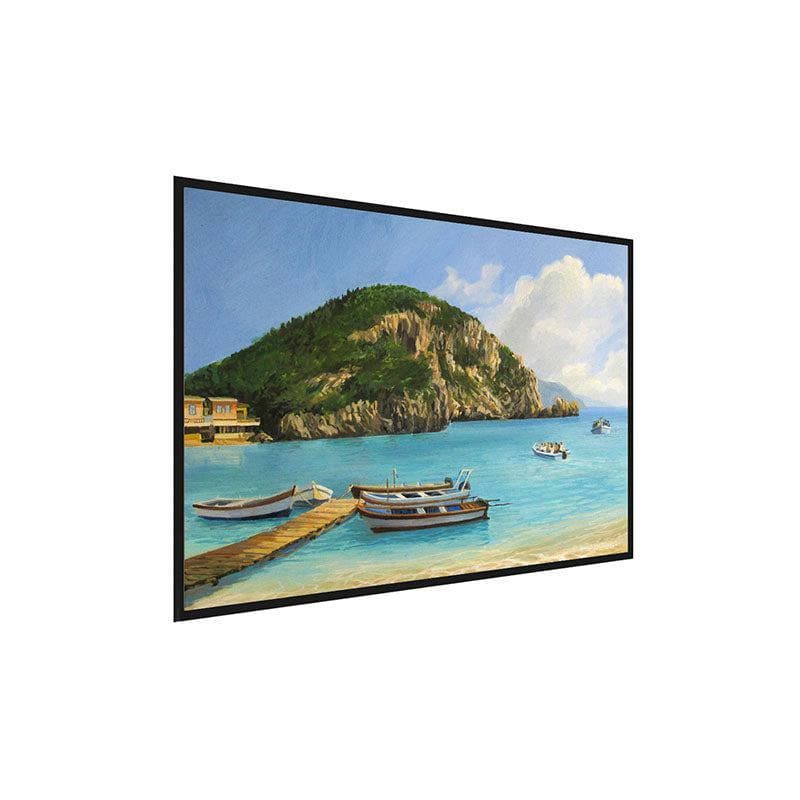 Wall Art & Paintings - The Boats Wall Painting - Black Frame