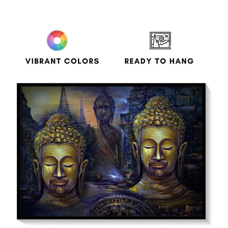 Wall Art & Paintings - The Buddha Wall Painting - Black Frame