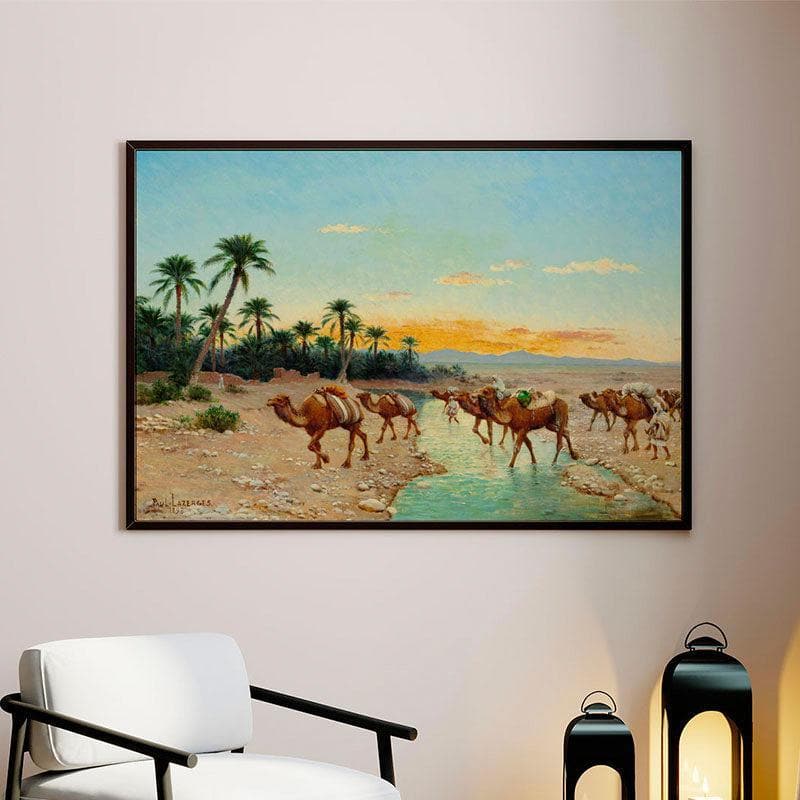 Wall Art & Paintings - The Caravan Wall Painting - Black Frame