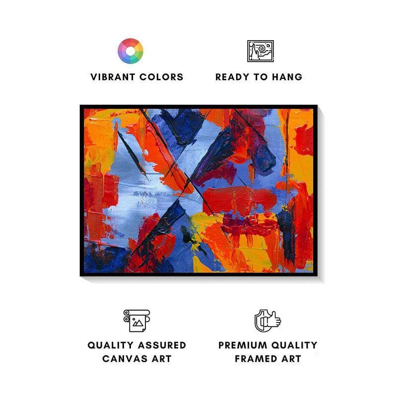 Buy The Colour Symphony Painting - Black Frame Wall Art & Paintings from Vaaree