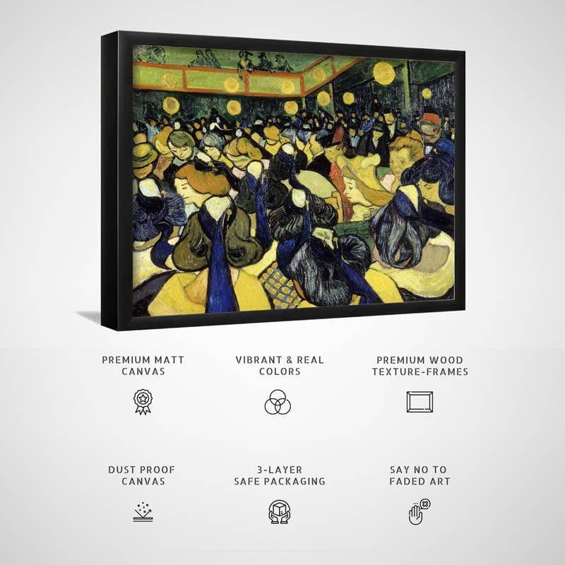 Buy The Dance Hall In Arles By Vincent Van Gogh - Black Frame Wall Art & Paintings from Vaaree