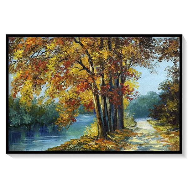 Wall Art & Paintings - The Days Of Autumn Wall Painting - Black Frame