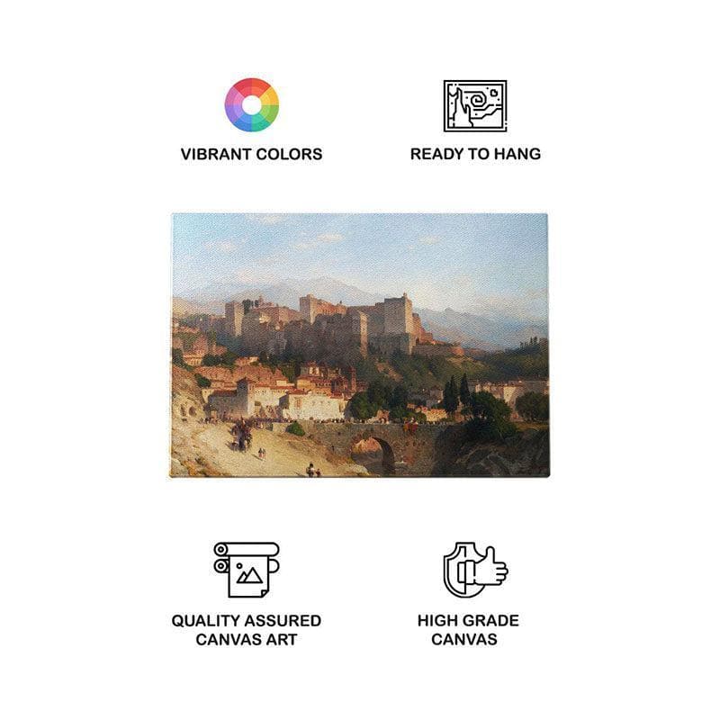 Buy The Famous Hill Of The Alhambra Wall Painting - Gallery Wrap Wall Art & Paintings from Vaaree