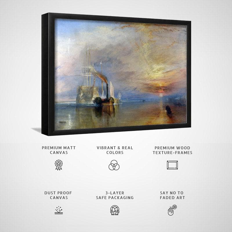 Wall Art & Paintings - The Fighting Temeraire By J.M.W Turner - Black Frame