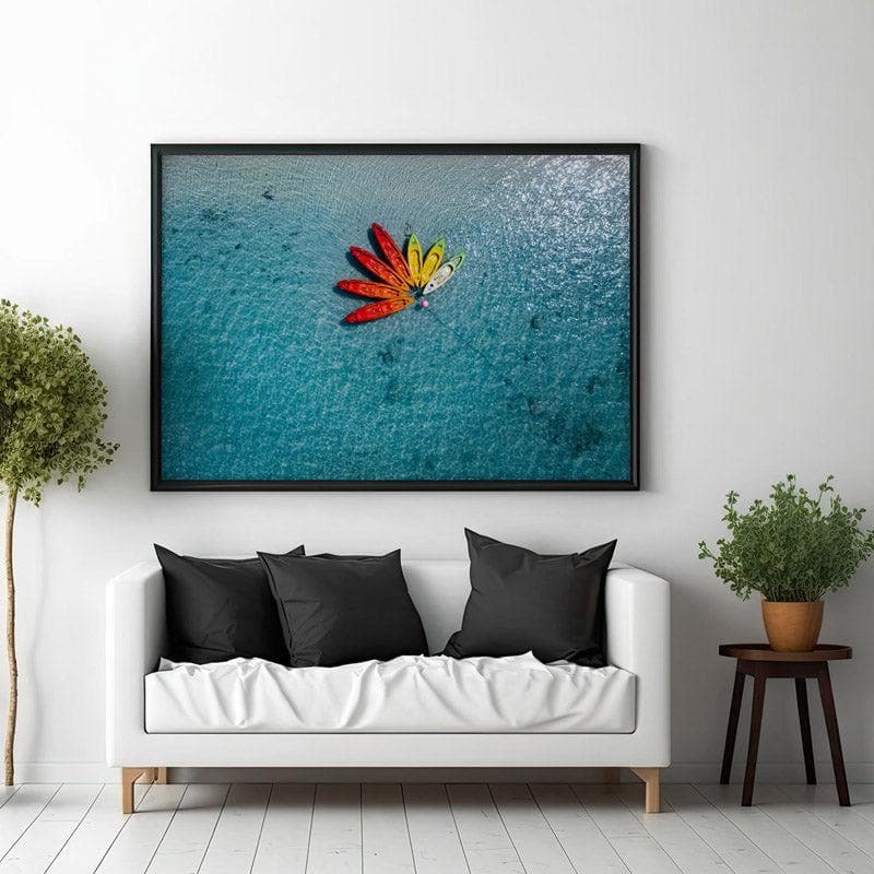 Wall Art & Paintings - The Flower Wall Painting - Black Frame