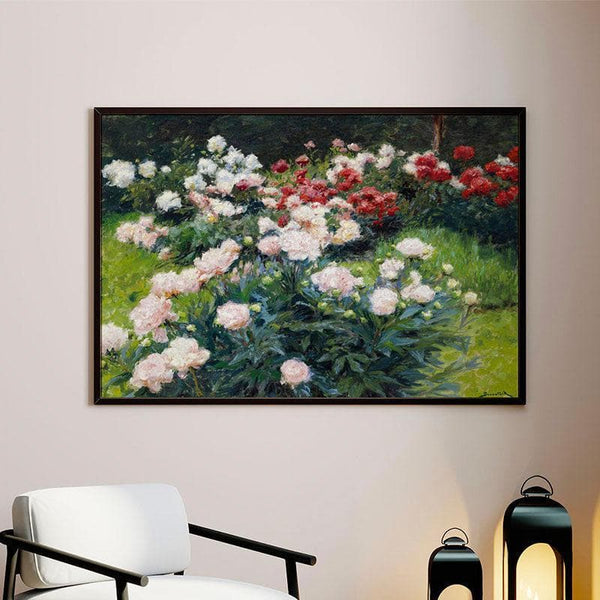 Wall Art & Paintings - The Garden Canvas Painting - Black Frame