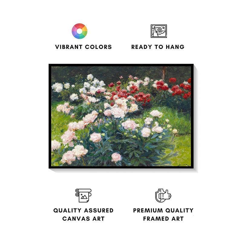 Buy The Garden Canvas Painting - Black Frame Wall Art & Paintings from Vaaree