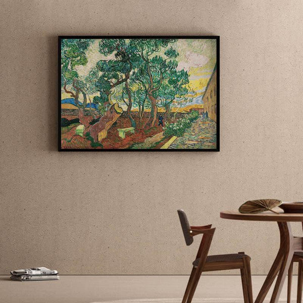 Wall Art & Paintings - The Garden Of Saint Paul Hospital By Vincent Van Gogh - Black Frame