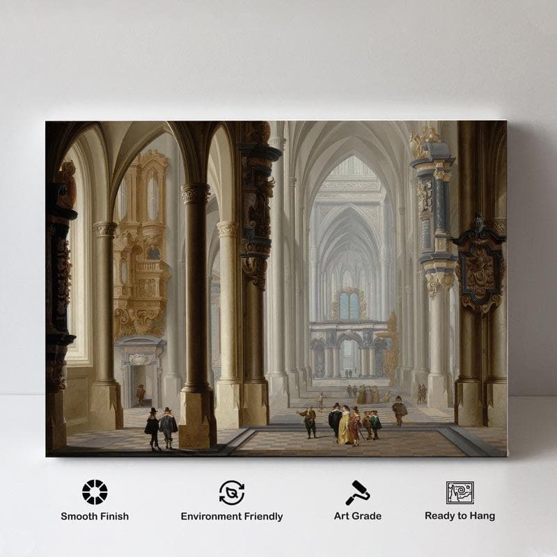 Wall Art & Paintings - The Gothic Church Wall Painting - Gallery Wrap