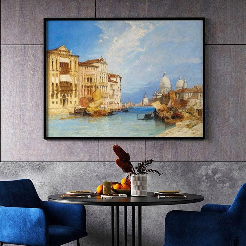 Wall Art & Paintings - The Grand Canal, Venice Wall Painting - Black Frame