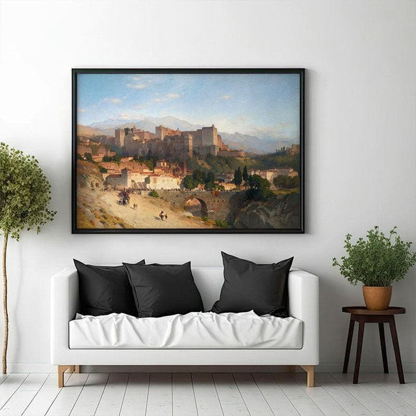 Wall Art & Paintings - The Hill Of The Alhambra Wall Painting - Black Frame