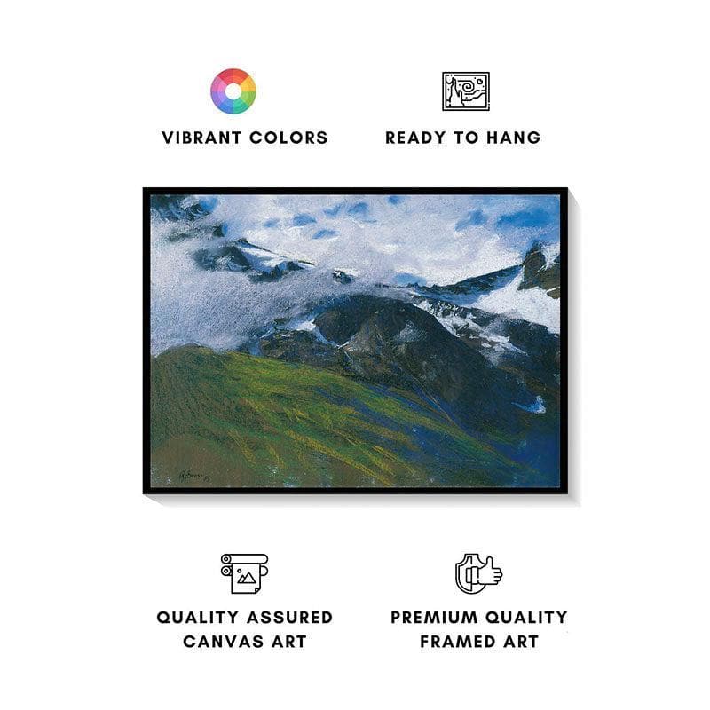 Buy The Himalayas Wall Painting - Black Frame Wall Art & Paintings from Vaaree