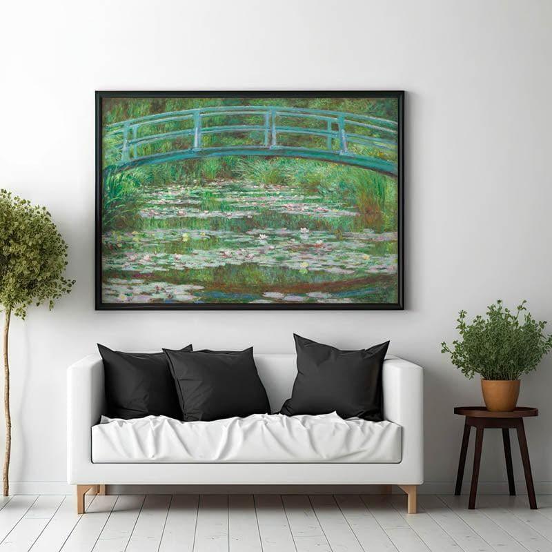 Wall Art & Paintings - The Japanese Footbridge (1899) By Claude Monet - Black Frame