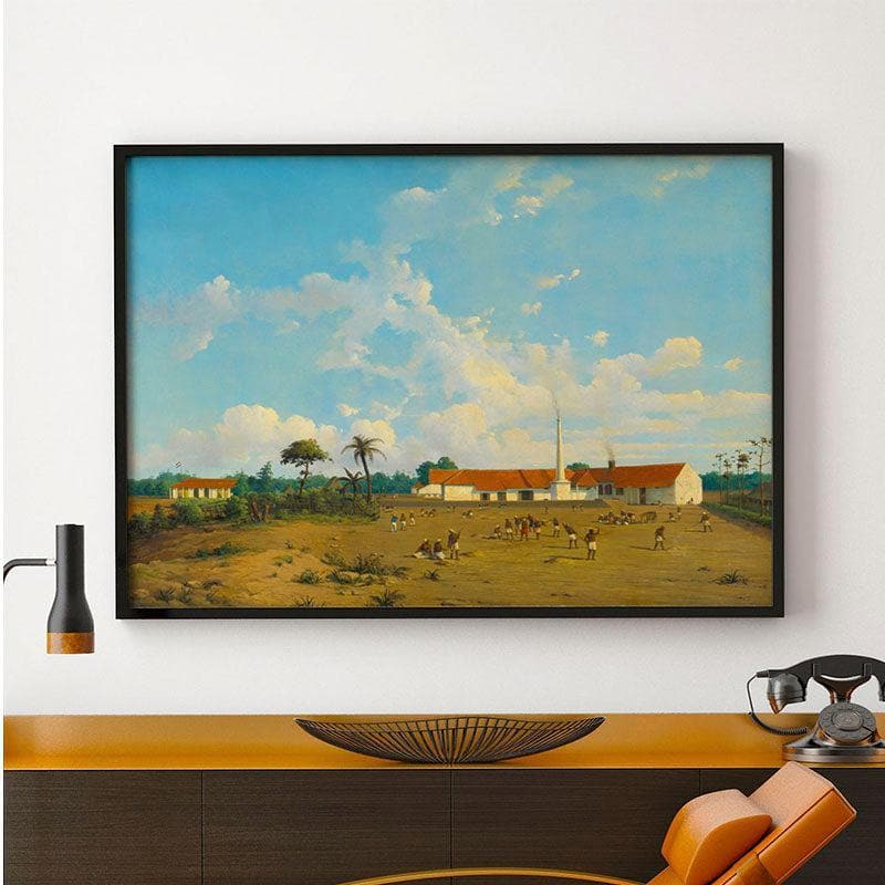 Wall Art & Paintings - The Kemanglen Sugar Factory Wall Painting - Black Frame