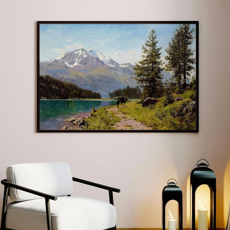 Buy The Lake Wall Painting - Black Frame Wall Art & Paintings from Vaaree