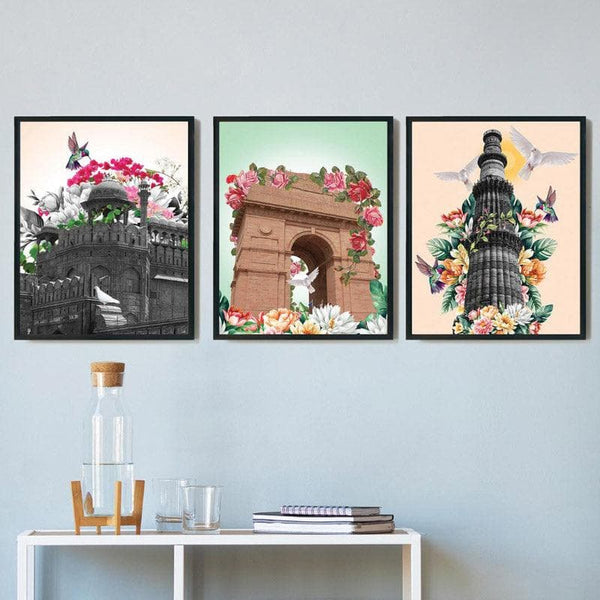 Wall Art & Paintings - The Marvellous Heritage Framed Wall Painting - Set Of Three