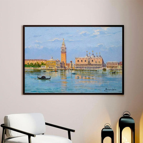 Wall Art & Paintings - The Molo Venice Wall Painting - Black Frame