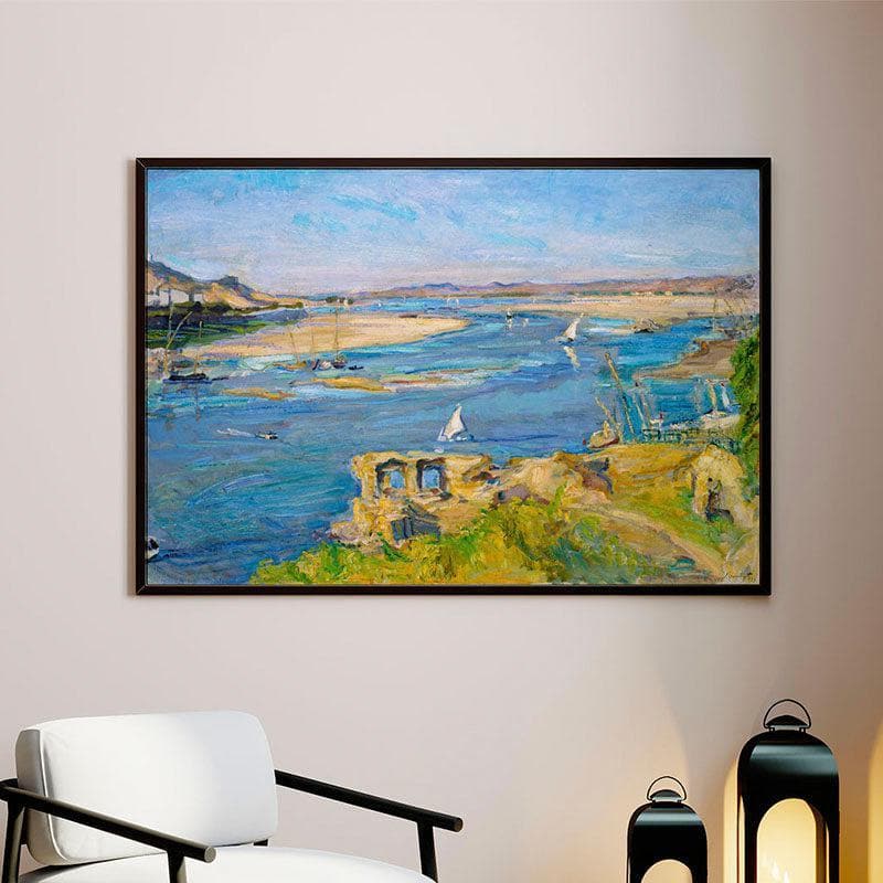 Wall Art & Paintings - The Nile Wall Painting - Black Frame