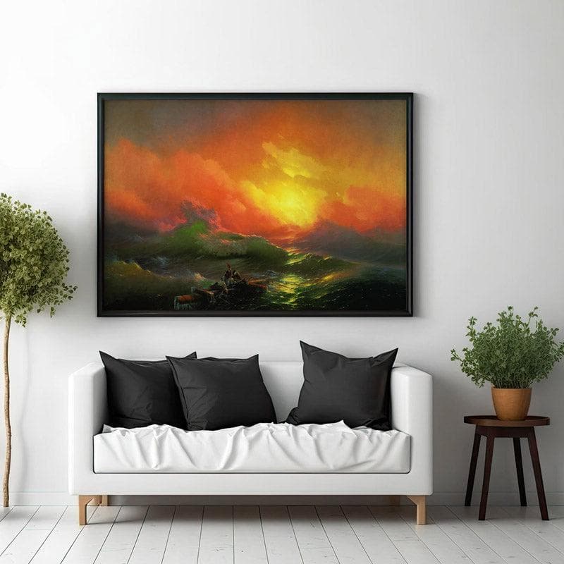 Wall Art & Paintings - The Ninth Wave By Ivan Aivazovsky - Black Frame