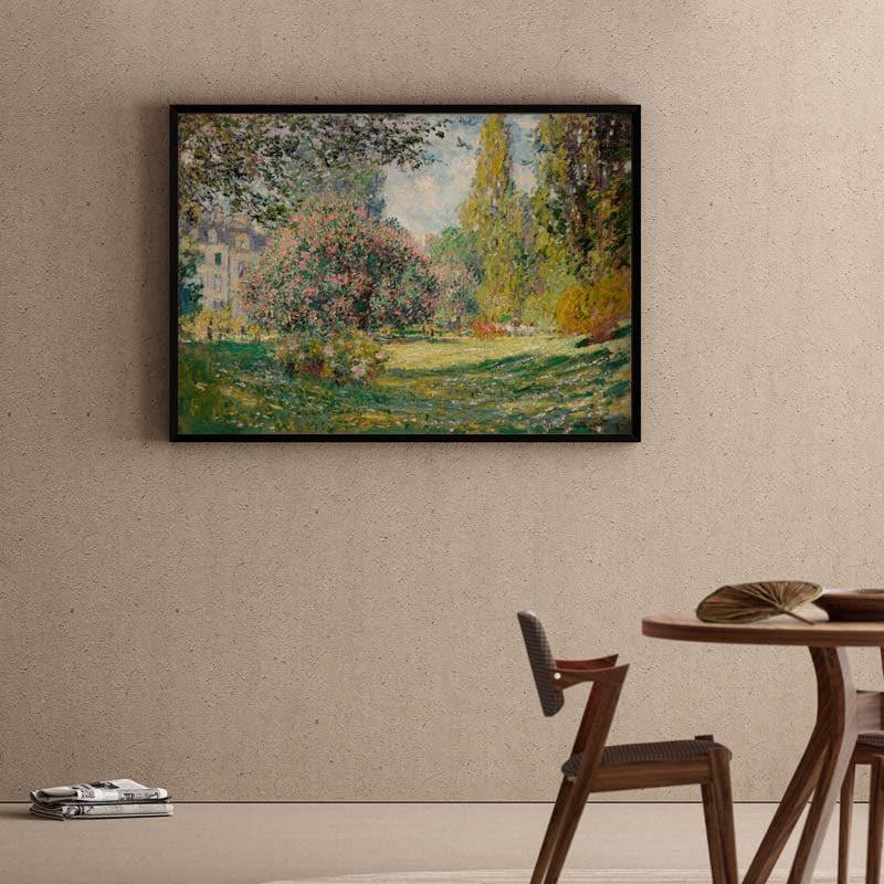 Wall Art & Paintings - The Parc Monceau 1878 By Claude Monet - Black Frame