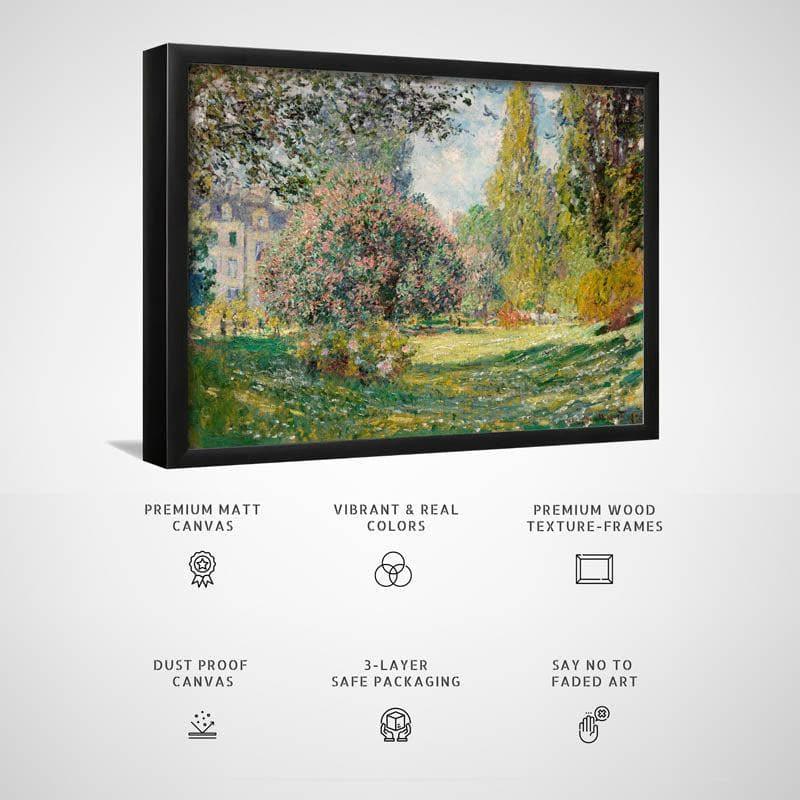 Wall Art & Paintings - The Parc Monceau 1878 By Claude Monet - Black Frame