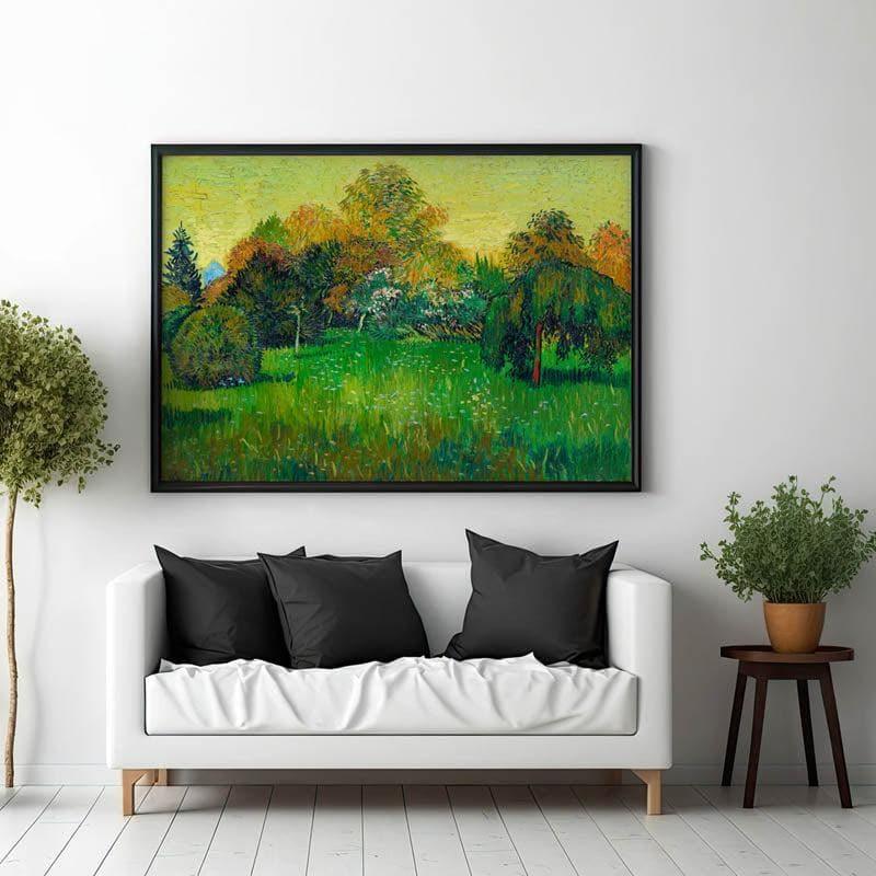 Wall Art & Paintings - The Poets Garden By Vincent Van Gogh - Black Frame