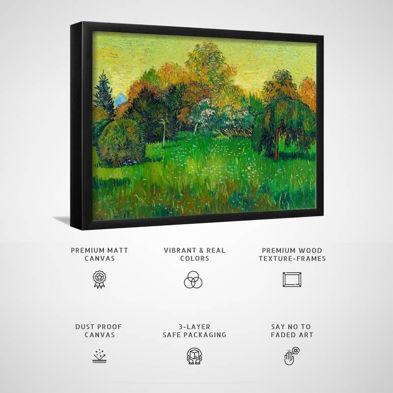 Wall Art & Paintings - The Poets Garden By Vincent Van Gogh - Black Frame