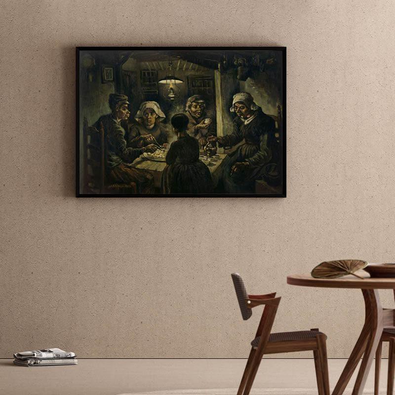 Wall Art & Paintings - The Potato Eaters By Vincent Van Gogh - Black Frame