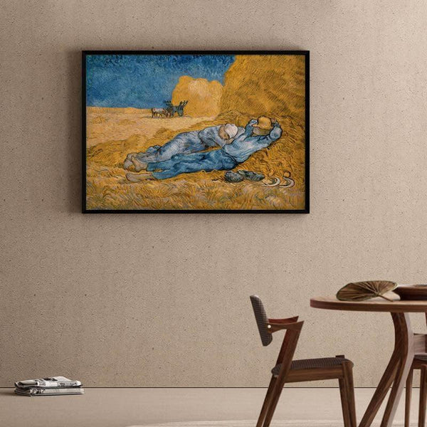 Wall Art & Paintings - The Siesta By Vincent Van Gogh - Black Frame