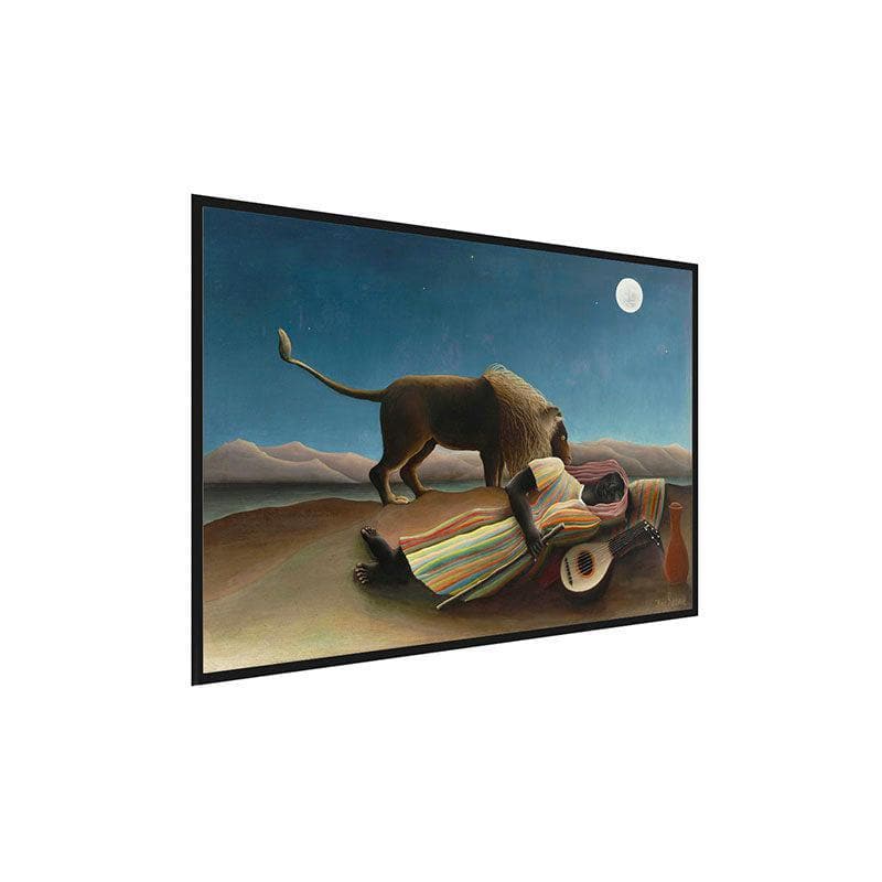 Wall Art & Paintings - The Sleeping Gypsy Canvas Painting By Henri Rousseau - Black Frame