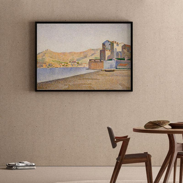 Wall Art & Paintings - The Town Beach Collioure 1887 Wall Painting - Black Frame