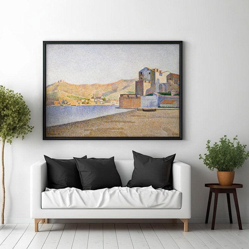 Wall Art & Paintings - The Town Beach Collioure 1887 Wall Painting - Black Frame