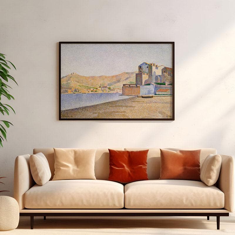 Wall Art & Paintings - The Town Beach Collioure 1887 Wall Painting - Black Frame