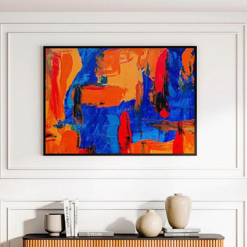 Buy The Vibrant Abstract Wall Art - Black Frame Wall Art & Paintings from Vaaree