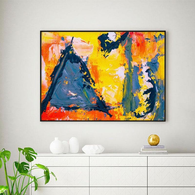 Wall Art & Paintings - The Vibrant Colours Wall Painting - Black Frame