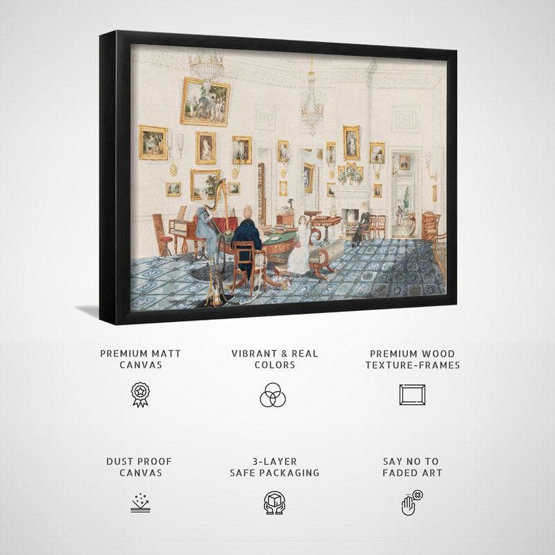 Buy The Winter Room in the Artist's House At Patna By Sir Charles D'Oyly - Black Frame Wall Art & Paintings from Vaaree