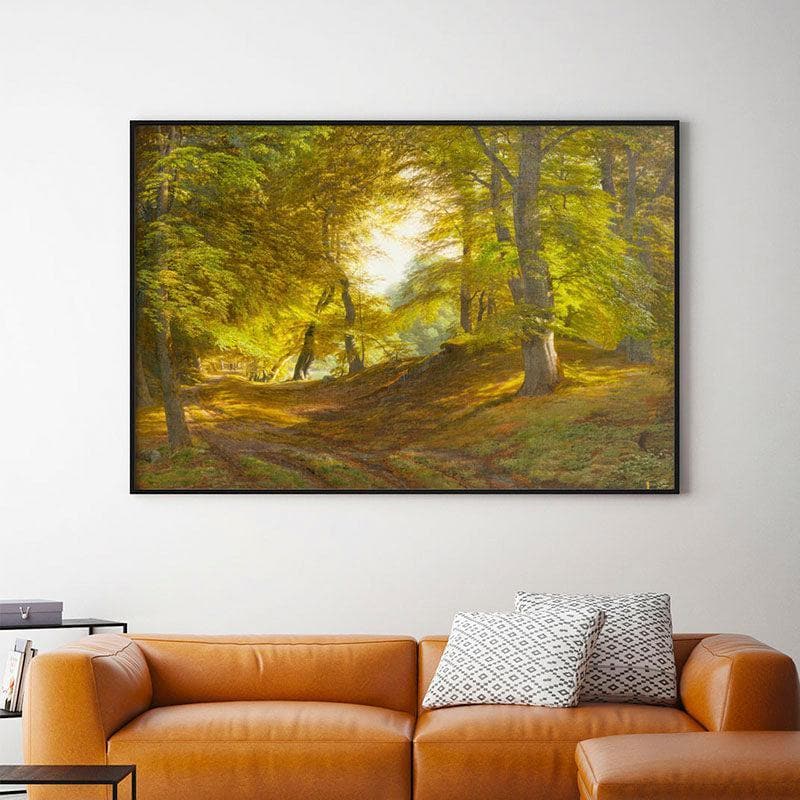 Wall Art & Paintings - The Woods By Castle Wall Painting - Black Frame