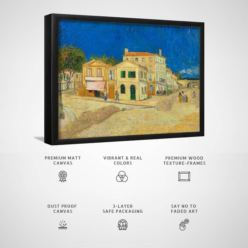 Buy The Yellow House 1888 By Vincent Van Gogh - Black Frame Wall Art & Paintings from Vaaree