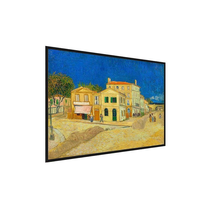 Wall Art & Paintings - The Yellow House Canvas Painting By Vincent Van Gogh - Black Frame