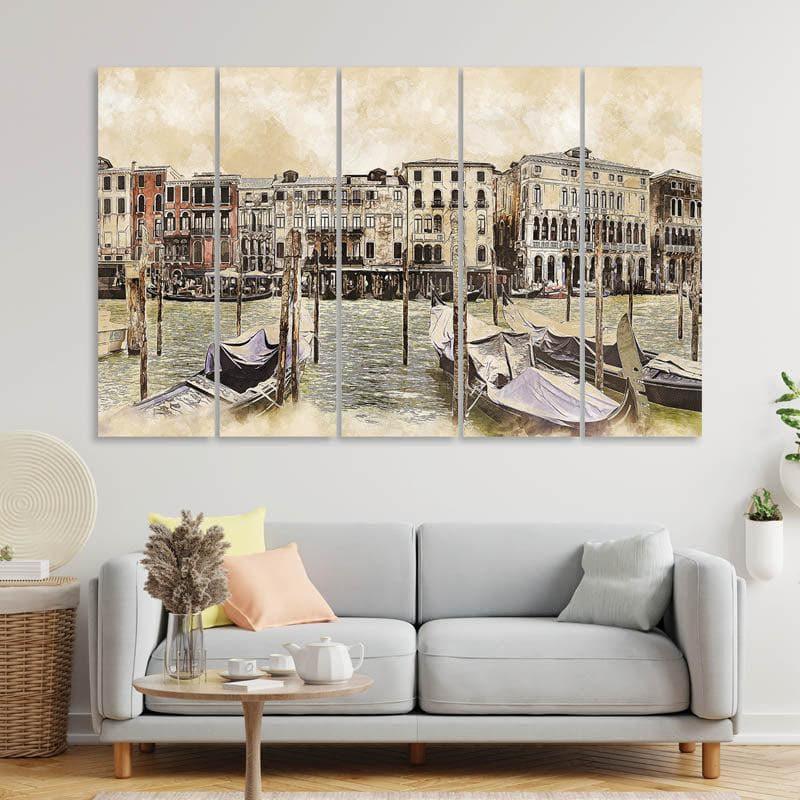 Buy Timeless European Trellis Wall Art - Set Of Five Wall Art & Paintings from Vaaree